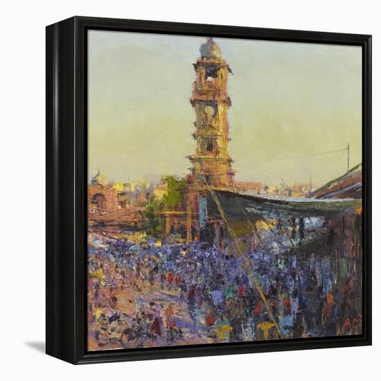 The Clock Tower, Last Light, Jodhpur-Andrew Gifford-Framed Premier Image Canvas