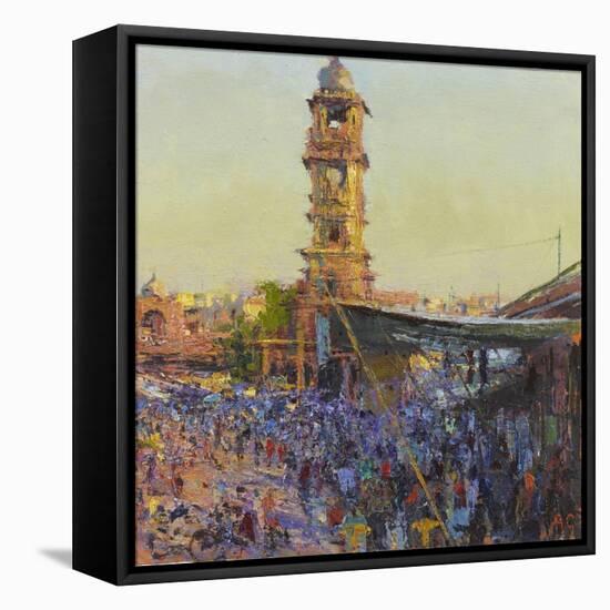 The Clock Tower, Last Light, Jodhpur-Andrew Gifford-Framed Premier Image Canvas