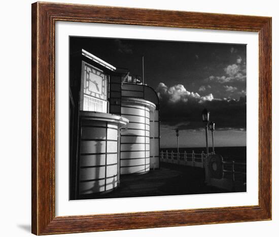 The Clock Worthing B&W-Jo Crowther-Framed Giclee Print