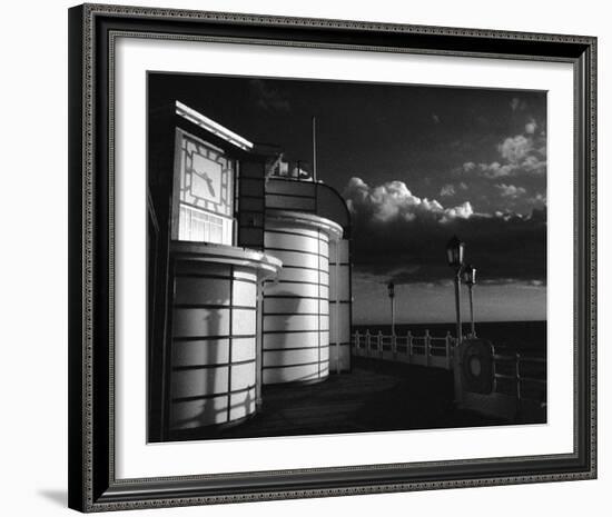 The Clock Worthing B&W-Jo Crowther-Framed Giclee Print