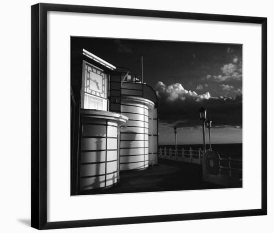 The Clock Worthing B&W-Jo Crowther-Framed Giclee Print