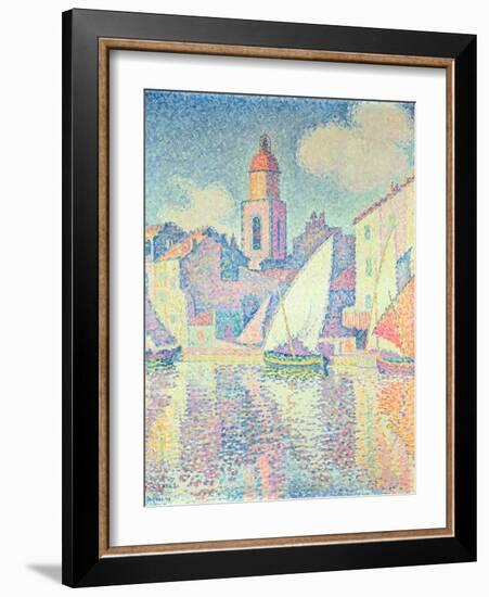 The Clocktower at St. Tropez, 1896-Paul Signac-Framed Giclee Print