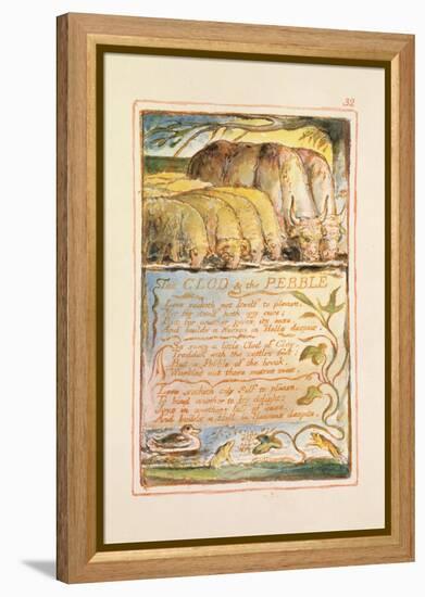 The Clod and the Pebble: Plate 32 from Songs of Innocence and of Experience C.1815-26-William Blake-Framed Premier Image Canvas
