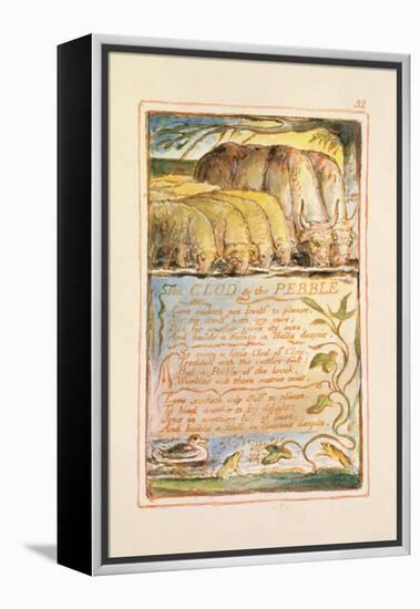 The Clod and the Pebble: Plate 32 from Songs of Innocence and of Experience C.1815-26-William Blake-Framed Premier Image Canvas