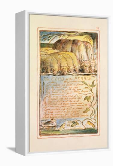 The Clod and the Pebble: Plate 32 from Songs of Innocence and of Experience C.1815-26-William Blake-Framed Premier Image Canvas