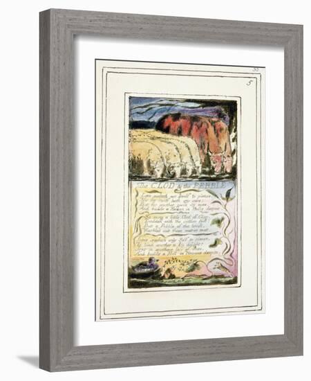 The Clod and the Pebble: Plate 33 from Songs of Innocence and of Experience C.1802-08-William Blake-Framed Giclee Print