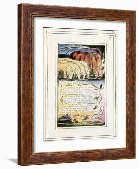 The Clod and the Pebble: Plate 33 from Songs of Innocence and of Experience C.1802-08-William Blake-Framed Giclee Print