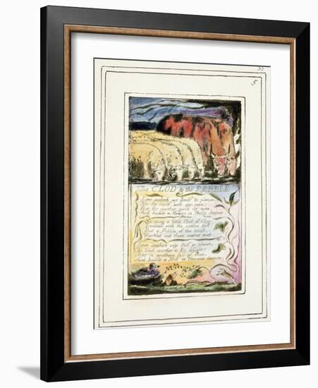 The Clod and the Pebble: Plate 33 from Songs of Innocence and of Experience C.1802-08-William Blake-Framed Giclee Print