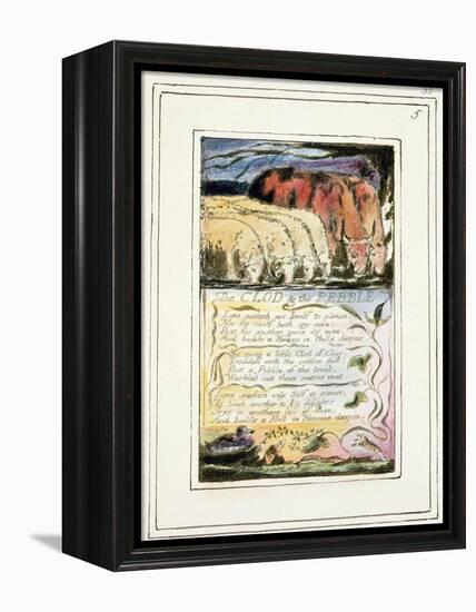 The Clod and the Pebble: Plate 33 from Songs of Innocence and of Experience C.1802-08-William Blake-Framed Premier Image Canvas