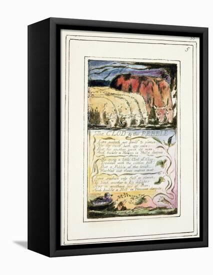 The Clod and the Pebble: Plate 33 from Songs of Innocence and of Experience C.1802-08-William Blake-Framed Premier Image Canvas