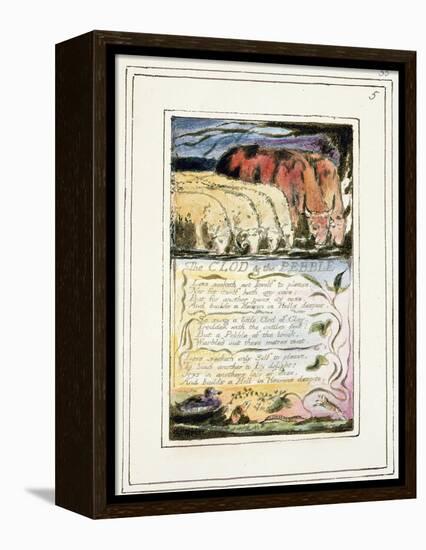 The Clod and the Pebble: Plate 33 from Songs of Innocence and of Experience C.1802-08-William Blake-Framed Premier Image Canvas