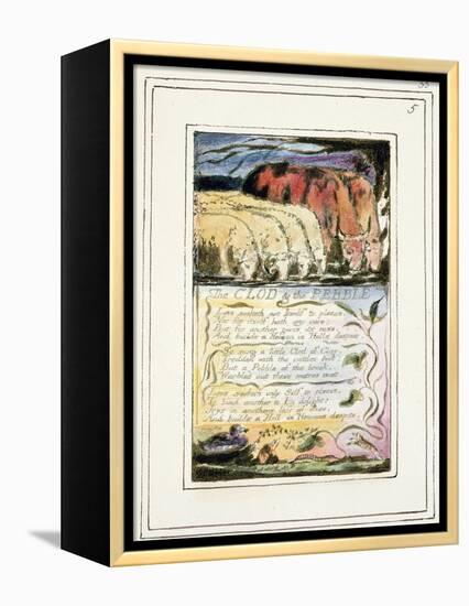 The Clod and the Pebble: Plate 33 from Songs of Innocence and of Experience C.1802-08-William Blake-Framed Premier Image Canvas