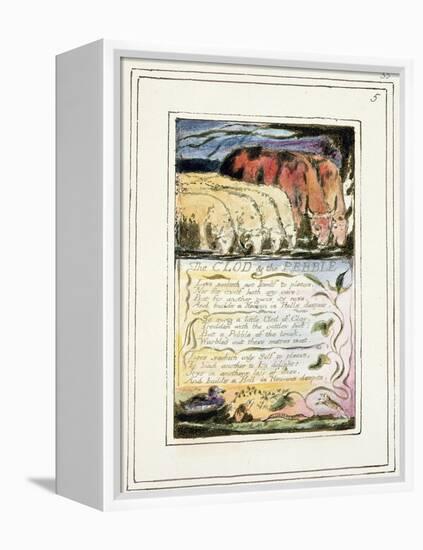 The Clod and the Pebble: Plate 33 from Songs of Innocence and of Experience C.1802-08-William Blake-Framed Premier Image Canvas