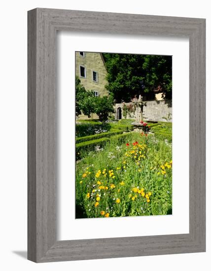 The Cloister Garden, Rothenburg Ob Der Tauber, Romantic Road, Franconia, Bavaria, Germany, Europe-Robert Harding-Framed Photographic Print