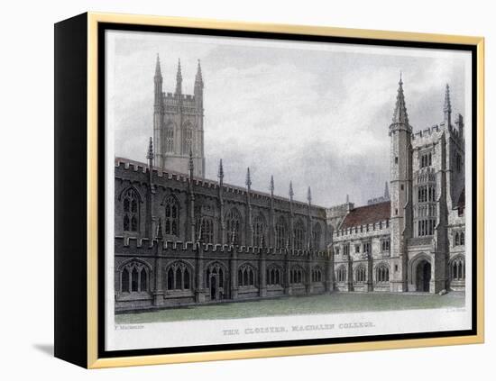 The Cloister, Magdalen College, Oxford University, 19th Century-John Le Keux-Framed Premier Image Canvas