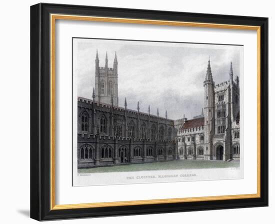 The Cloister, Magdalen College, Oxford University, 19th Century-John Le Keux-Framed Giclee Print