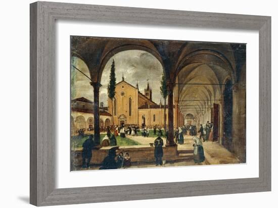 The Cloister of St Bernardino-Giuseppe Canella-Framed Giclee Print