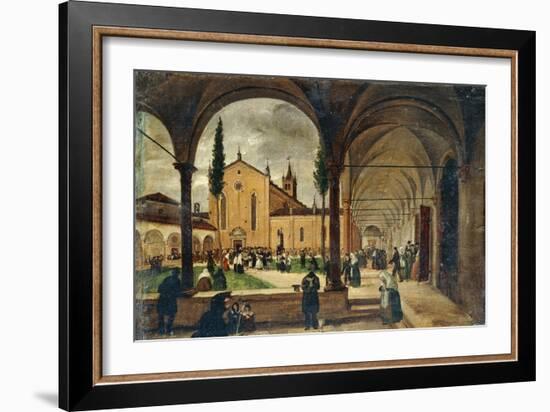 The Cloister of St Bernardino-Giuseppe Canella-Framed Giclee Print