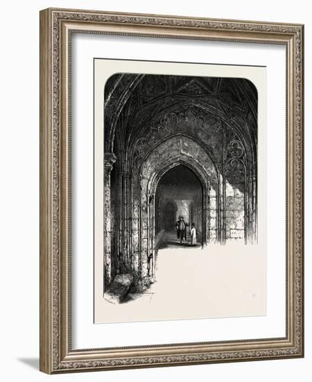 The Cloisters, Windsor, UK, 19th Century-null-Framed Giclee Print