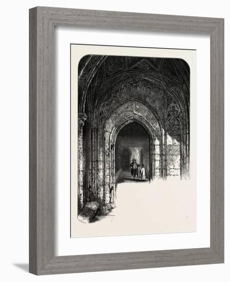 The Cloisters, Windsor, UK, 19th Century-null-Framed Giclee Print