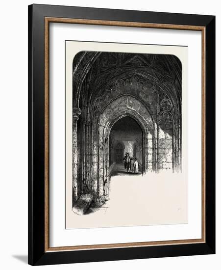 The Cloisters, Windsor, UK, 19th Century-null-Framed Giclee Print