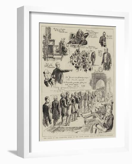 The Close of the Committee Stage of the Irish Crimes Bill in the House of Commons-Sydney Prior Hall-Framed Giclee Print