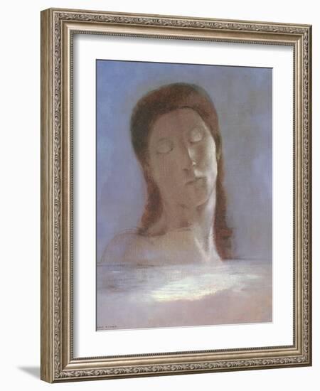 The Closed Eyes, 1890-Odilon Redon-Framed Giclee Print