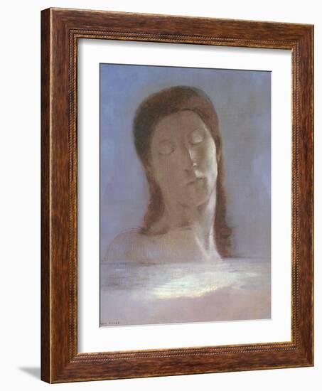 The Closed Eyes, 1890-Odilon Redon-Framed Giclee Print