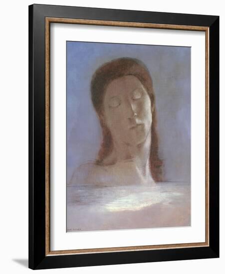 The Closed Eyes, 1890-Odilon Redon-Framed Giclee Print