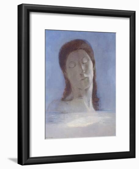 The Closed Eyes, 1890-Odilon Redon-Framed Giclee Print