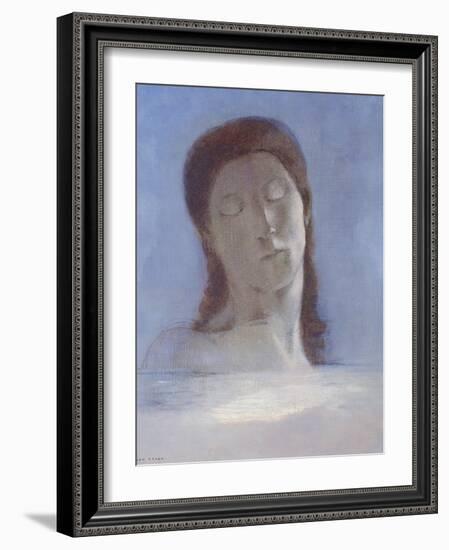 The Closed Eyes, 1890-Odilon Redon-Framed Giclee Print