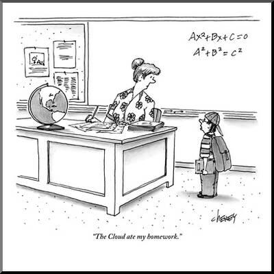 The Cloud Ate My Homework New Yorker Cartoon Premium Giclee Print Tom Cheney Art Com The Cloud Ate My Homework New Yorker Cartoon Premium Giclee Print Tom Cheney Art Com