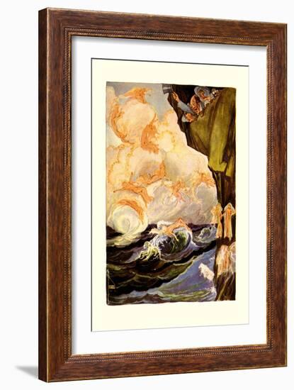 The Cloud Fairies-John R. Neill-Framed Art Print