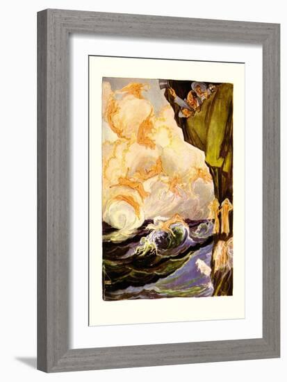 The Cloud Fairies-John R. Neill-Framed Art Print