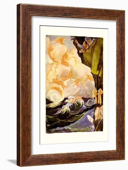 The Cloud Fairies-John R. Neill-Framed Art Print