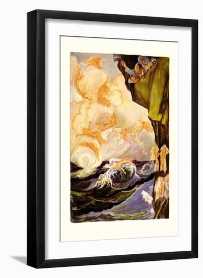 The Cloud Fairies-John R. Neill-Framed Art Print