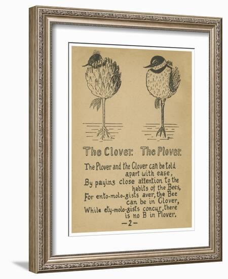 The Clover. The Plover.-Robert Williams Wood-Framed Art Print