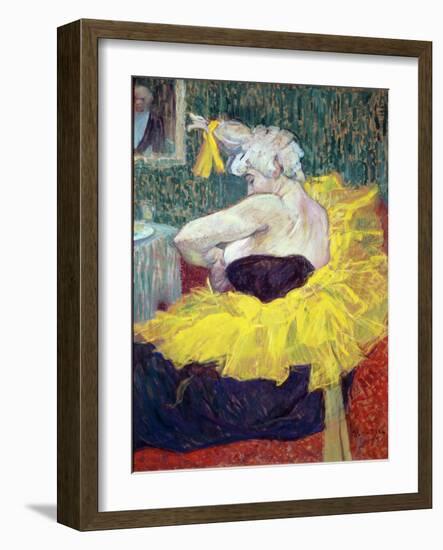 The Clown Cha U Kao, Artist at the Moulin Rouge - Oil on Cardboard, 1895-Henri de Toulouse-Lautrec-Framed Giclee Print