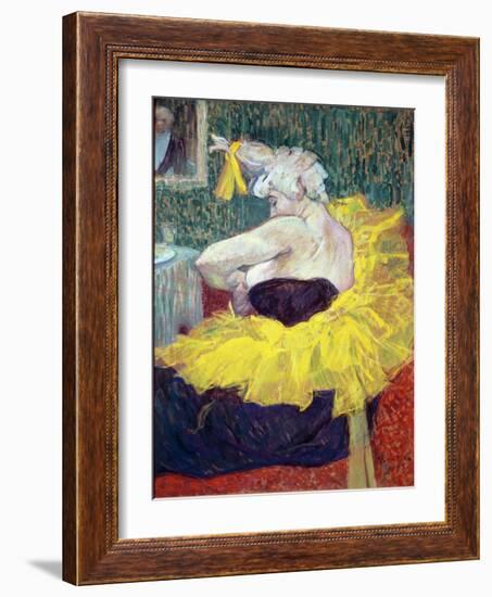 The Clown Cha U Kao, Artist at the Moulin Rouge - Oil on Cardboard, 1895-Henri de Toulouse-Lautrec-Framed Giclee Print