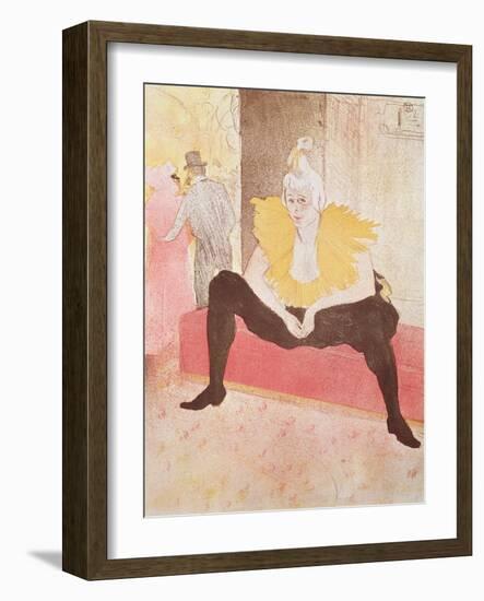 The Clowness Cha-U-Kao Seated, 1896-Henri de Toulouse-Lautrec-Framed Giclee Print