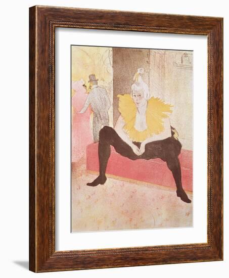 The Clowness Cha-U-Kao Seated, 1896-Henri de Toulouse-Lautrec-Framed Giclee Print