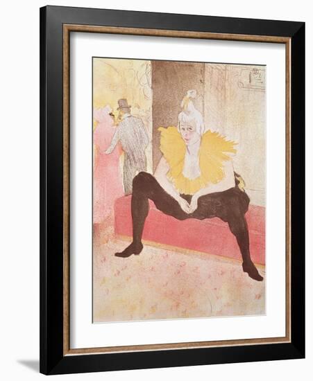 The Clowness Cha-U-Kao Seated, 1896-Henri de Toulouse-Lautrec-Framed Giclee Print