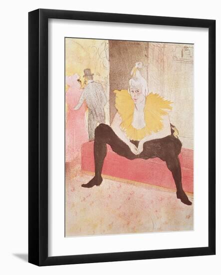 The Clowness Cha-U-Kao Seated, 1896-Henri de Toulouse-Lautrec-Framed Giclee Print