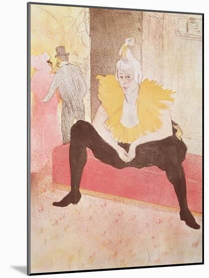 The Clowness Cha-U-Kao Seated, 1896-Henri de Toulouse-Lautrec-Mounted Giclee Print