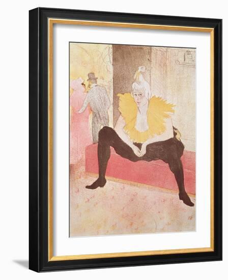 The Clowness Cha-U-Kao Seated, 1896-Henri de Toulouse-Lautrec-Framed Giclee Print