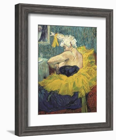 The Clowness Cha-U-Kao-Henri de Toulouse-Lautrec-Framed Art Print