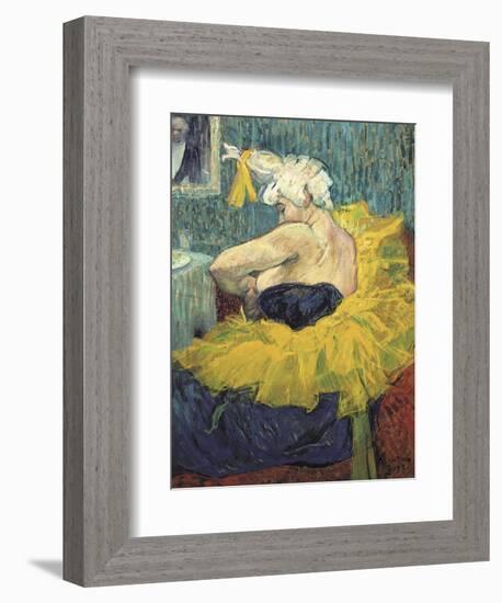 The Clowness Cha-U-Kao-Henri de Toulouse-Lautrec-Framed Art Print