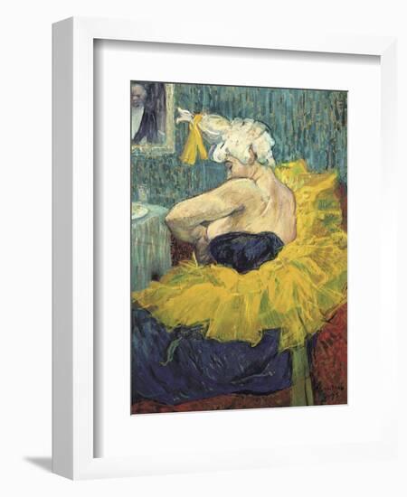 The Clowness Cha-U-Kao-Henri de Toulouse-Lautrec-Framed Art Print