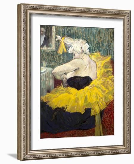 The Clowness Cha-U-Kao-Henri de Toulouse-Lautrec-Framed Art Print