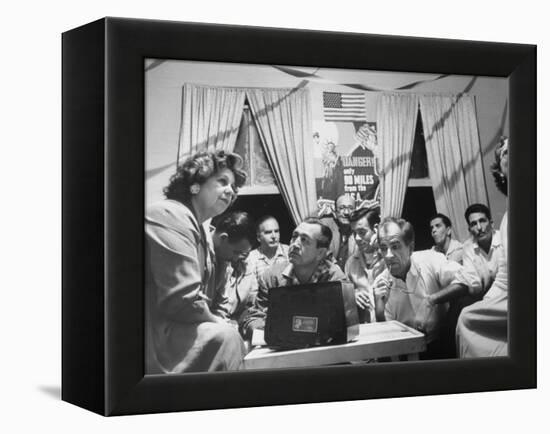 "The Club" a Center for Cuban Refugees-null-Framed Premier Image Canvas